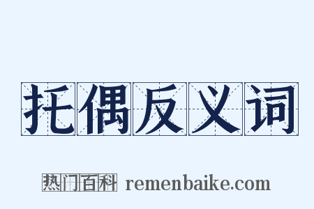 托偶反义词是什么意思的图片